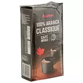 AUCHAN Café moulu 100% arabica classique 250g