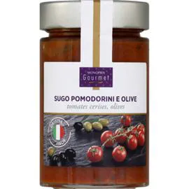 MONOPRIX GOURMET Sugo Pomodorini E Olive tomates cerises, olives 180g