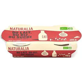 NATURALIA Riz au Lait 2x140g