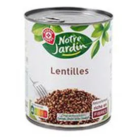 MARQUE REPÈRE, NOTRE JARDIN Lentilles Préparées 530g