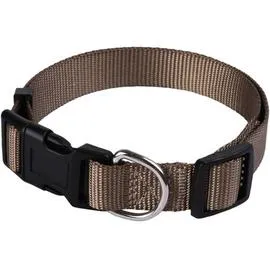 ANIMALIS Collier Basic 20mm et 39/60cm pour Chien Taupe 40g
