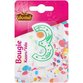 VAHINÉ Bougie chiffre 3 l'unité