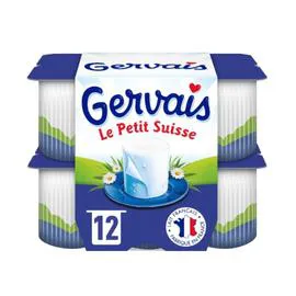 DANONE, GERVAIS Petits suisses nature 9,5% MG 12x60g