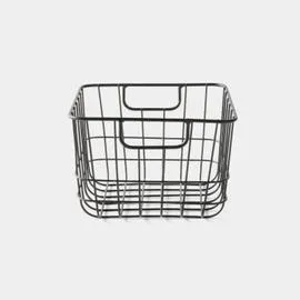 MONOPRIX Maison Panier Carré, Fils Métal, Noir l'unité
