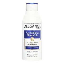 DESSANGE Shampoing Bleu Age Sublime Blanc Chic Déjaunisseur Cheveux Blancs 250ml