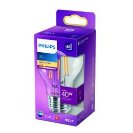 PHILIPS Ampoule LED E27 Standard Filement Blanc-chaud 40W x1 l'unité