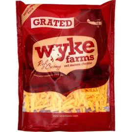 WYKE FARMS Cheddar red mature râpé 180g