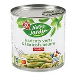 MARQUE REPÈRE, NOTRE JARDIN Duo Haricots verts et beurre 225g