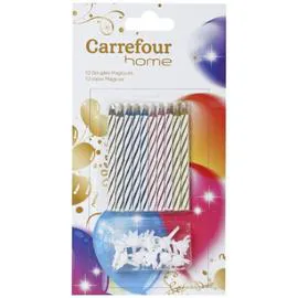 CARREFOUR HOME Bougies anniversaire magiques x10