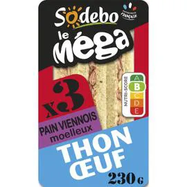 SODEBO Sandwich thon oeuf mayonnaise 230g