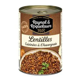 RAYNAL ET ROQUELAURE Lentilles cuisinées à l'auvergnate 410g