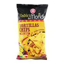 MARQUE REPÈRE, TABLES DU MONDE Tortillas chips Chili 200g