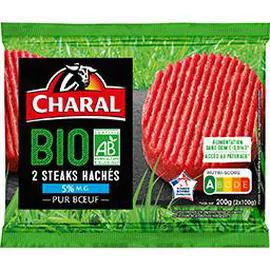 CHARAL Steak haché Bio 5% MG 2x100g