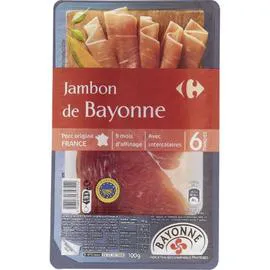 CARREFOUR Jambon de Bayonne IGP 100g