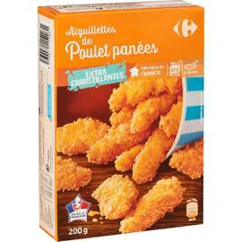 CARREFOUR Aiguillettes de poulet panées 200g