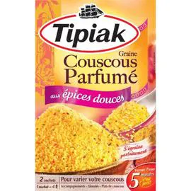 TIPIAK Graines de couscous parfumé aux épices douces 2x250g