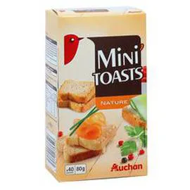 AUCHAN Mini toasts nature 80g