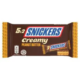 MARS, SNICKERS Creamy Barres chocolatées au beurre de cacahuète caramel aux éclats de nougat et de cacahuète 183g