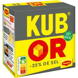 MAGGI Bouillon en cubes -25% de sel KUB OR 122g