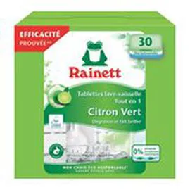 RAINETT Tablette lave-vaisselle Tout en 1 Citron Vert x30 600g