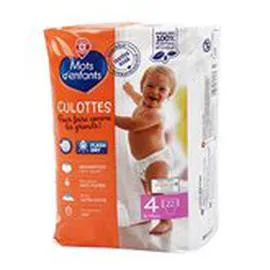 MARQUE REPÈRE, MOTS D'ENFANTS Culottes bébé T4 : 8/15kg - x22 changes x22