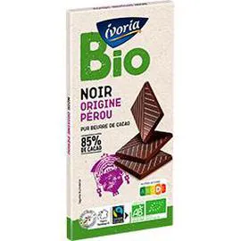 IVORIA BIO Chocolat noir Origine Pérou 85% BIO 100g