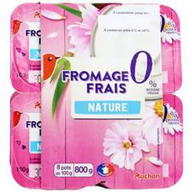 AUCHAN Fromage frais 0% MG 8x100g