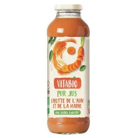 VITABIO Jus carotte de France 100% pur jus sans sucres ajoutés Bio 50cl