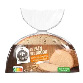 CARREFOUR ORIGINAL Pain tranché farines complètes 500g