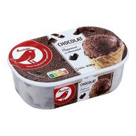 AUCHAN Glace au chocolat avec copeaux 536g