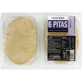 MONOPRIX Pitas pain pour sandwiches originaux 400g