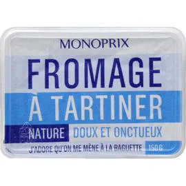 MONOPRIX Fromage à tartiner nature 150g