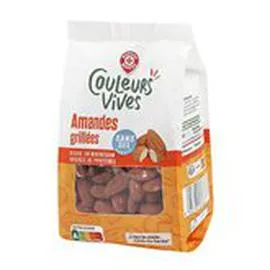 MARQUE REPÈRE, COULEURS VIVES Amandes grillées Décortiquées - non salé 250g