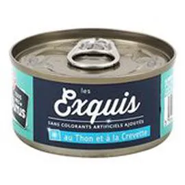 MARQUE REPÈRE, LYCAT Pâtée pour chats Thon aux crevettes 80g