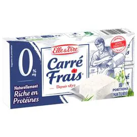 CARRE FRAIS Fromage à Tartiner Nature 0% Mat.Gr. 8x25g