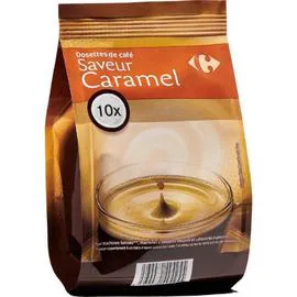 CARREFOUR SENSATION Café dosette saveur caramel x20