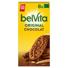 LU, BELVITA Biscuits petit déjeuner au chocolat Original 400g