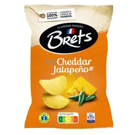 BRETS Chips saveur cheddar jalapeno 125g
