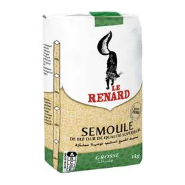 LE RENARD Le Renard Semoule de Blé Dur de Qualité Supérieure 1kg