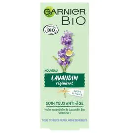 GARNIER, SKINACTIVE Soin yeux Anti-âge à l'huile essentielle de Lavandin Bio 15ml