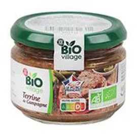 MARQUE REPÈRE, BIO VILLAGE Terrine de campagne Bio 180g