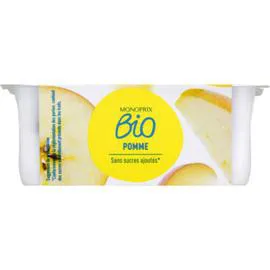 MONOPRIX BIO Compote de pomme sans sucres ajoutés bio 380g