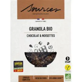 SOURCES Granola chocolat noisette bio 350g