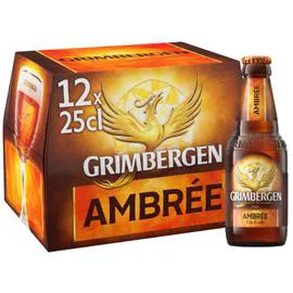 GRIMBERGEN Bière d'Abbaye Ambrée 12x25cl