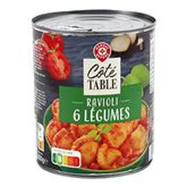 MARQUE REPÈRE, CÔTÉ TABLE Raviolis Aux 6 légumes 800g