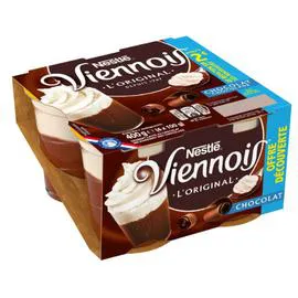 NESTLÉ, LE VIENNOIS Liégeois au chocolat 4x100g