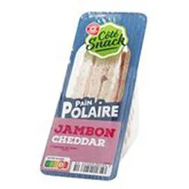 MARQUE REPÈRE, CÔTÉ SNACK Sandwich Polaire Jambon Cheddar 135g