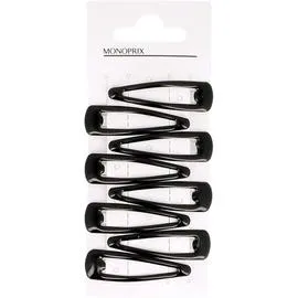 MONOPRIX 8 Barrettes clic clac, 5cm l'unité