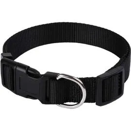 ANIMALIS Collier Basic 20mm et 39/60cm pour Chien Noir 40g
