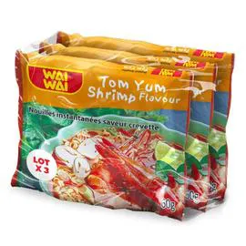 WAI WAI Nouilles instantanées saveur crevette 3x60g